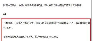 平安保險一年辭退17萬代理人 保險銷售生存環境的現實困境
